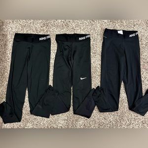 Women’s adult small Nike Pro leggings.  $15 for all 3!